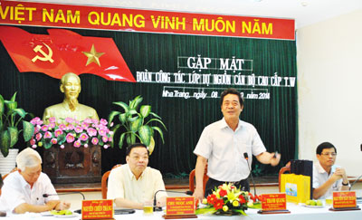 Ông Lê Thanh Quang phát biểu tại buổi làm việc.